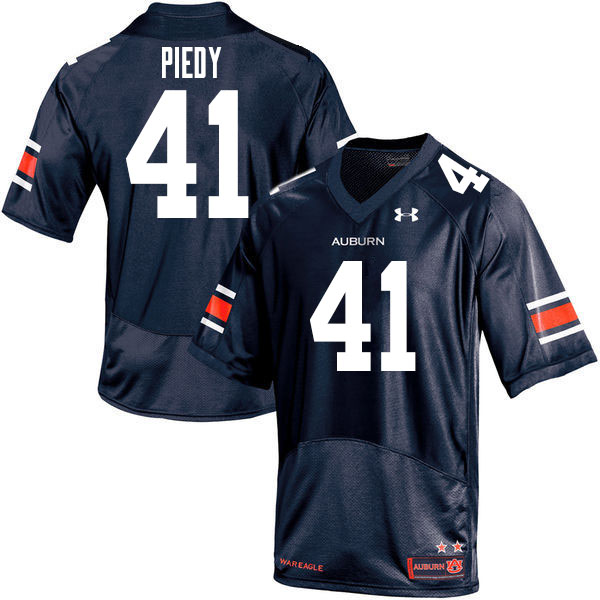 Men #41 Erik Piedy Auburn Tigers College Football Jerseys Sale-Navy